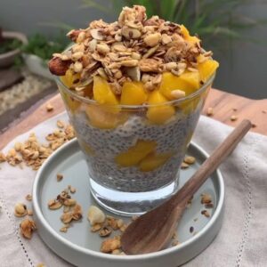 Pudim Cremoso De Chia Com Manga